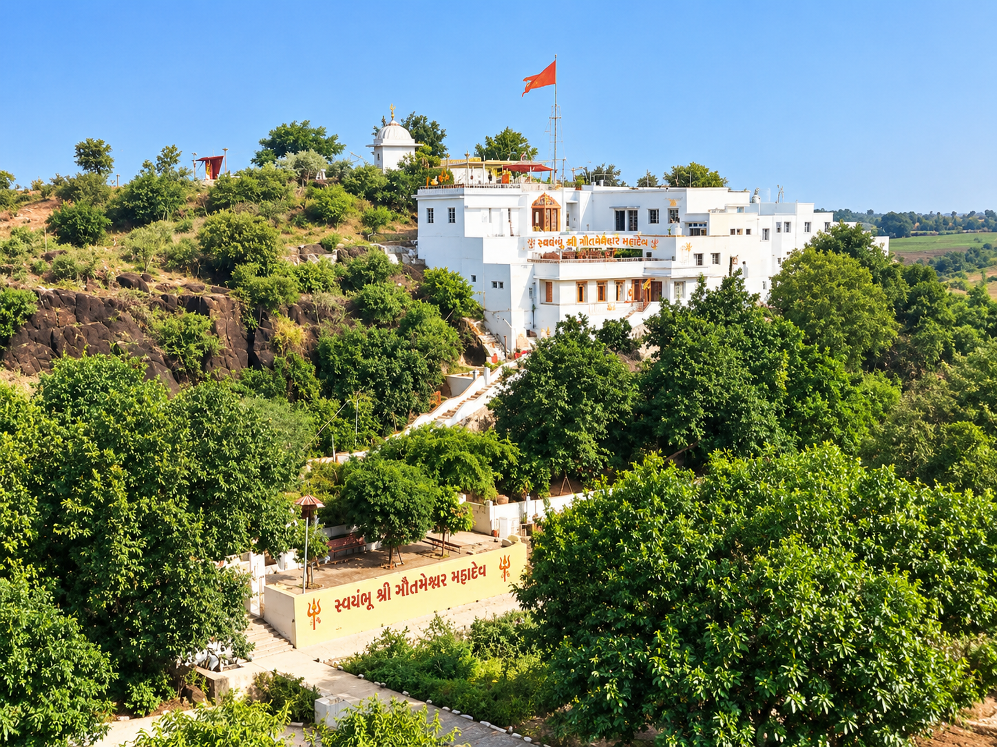 Panoramic View of Gautameshwar Mahadev Complex on Hillside
